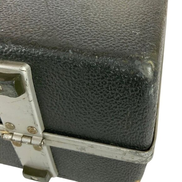 Samsonite Hard Shell Briefcase Document Case 18x12x5 Black Vintage NO KEY - Picture 5 of 11